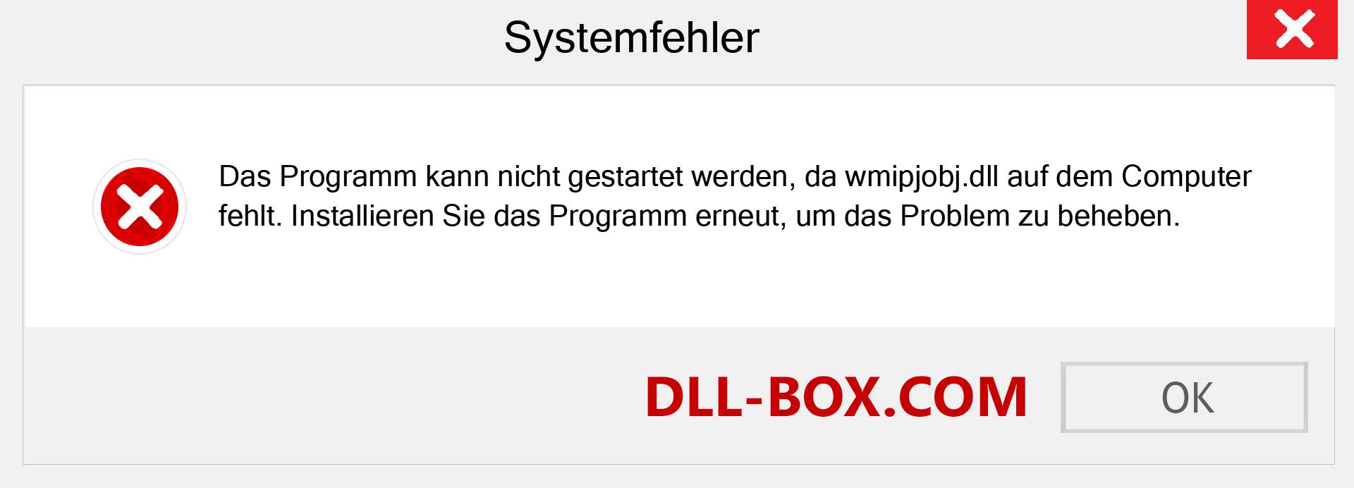 wmipjobj.dll-Datei fehlt?. Download für Windows 7, 8, 10 - Fix wmipjobj dll Missing Error unter Windows, Fotos, Bildern