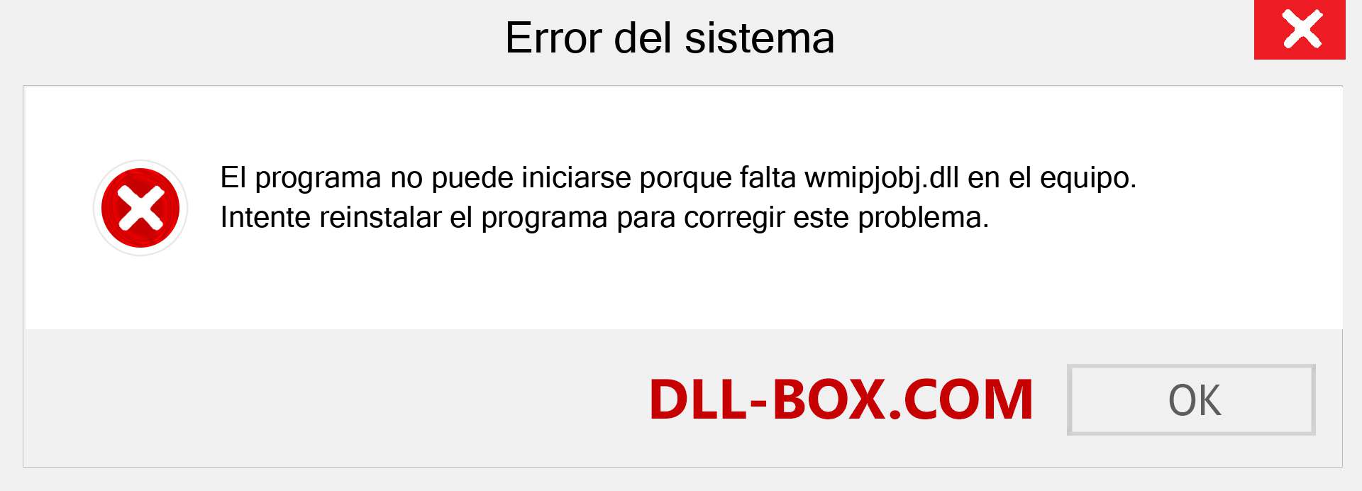 ¿Falta el archivo wmipjobj.dll ?. Descargar para Windows 7, 8, 10 - Corregir wmipjobj dll Missing Error en Windows, fotos, imágenes