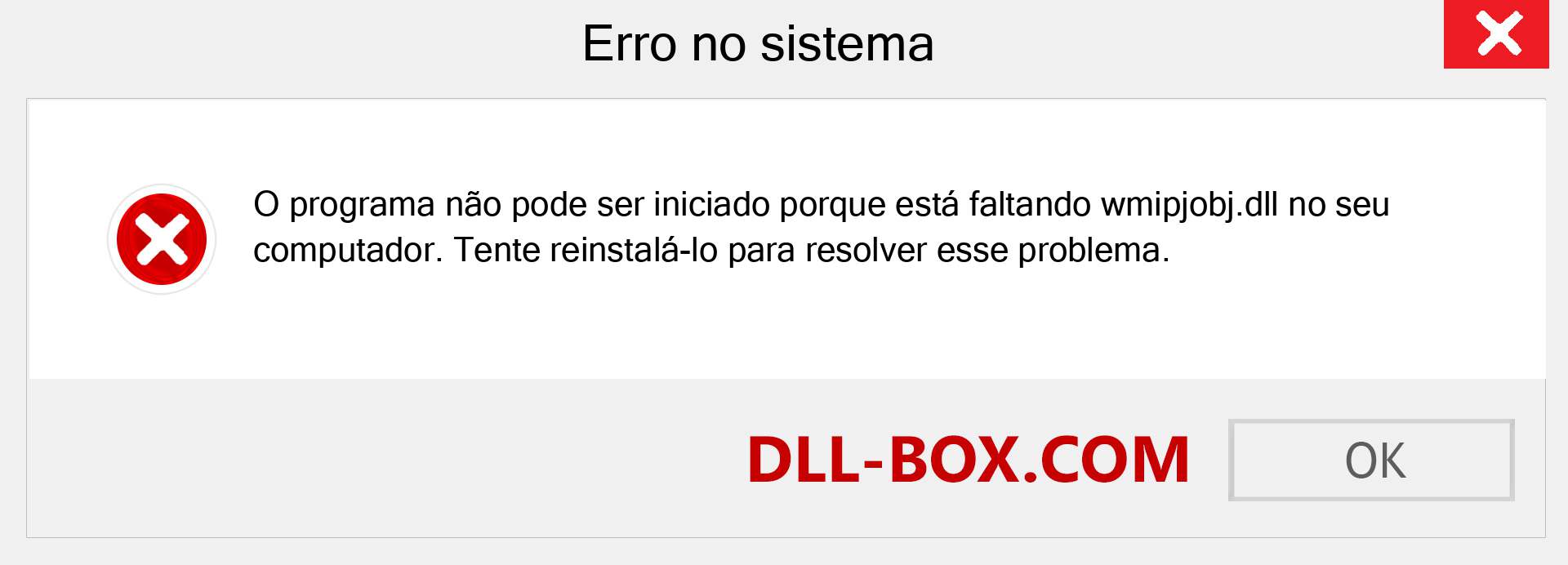 Arquivo wmipjobj.dll ausente ?. Download para Windows 7, 8, 10 - Correção de erro ausente wmipjobj dll no Windows, fotos, imagens